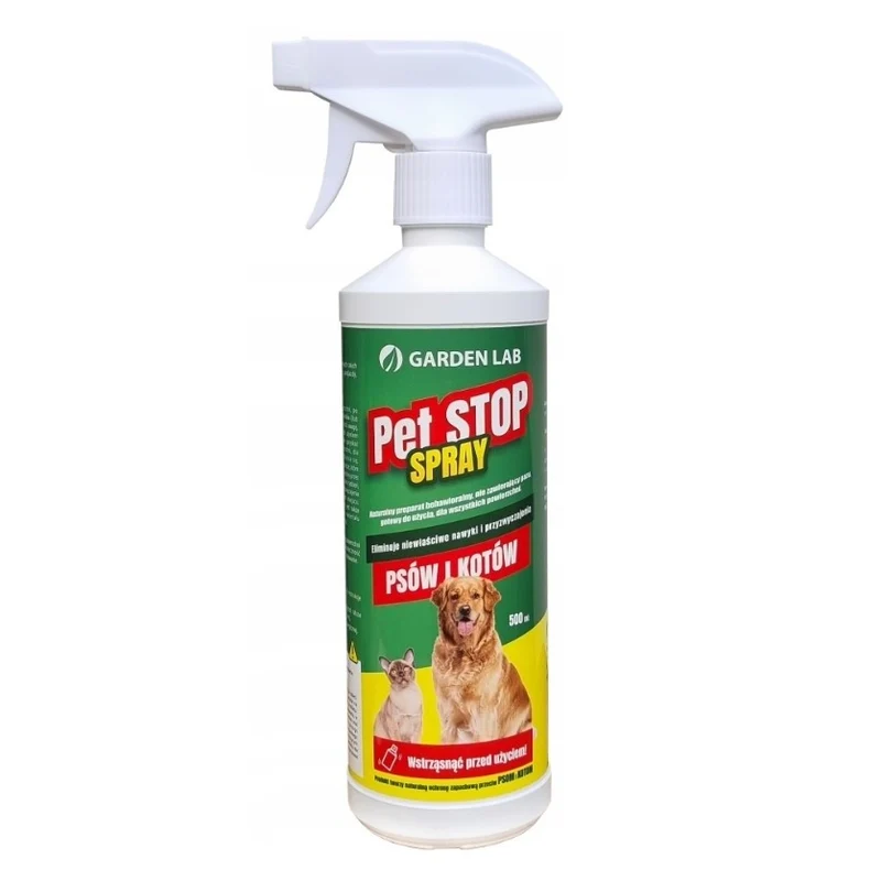 PET STOP SPRAY Ein natürliches Mittel zum Schutz gegen Hunde und Katzen