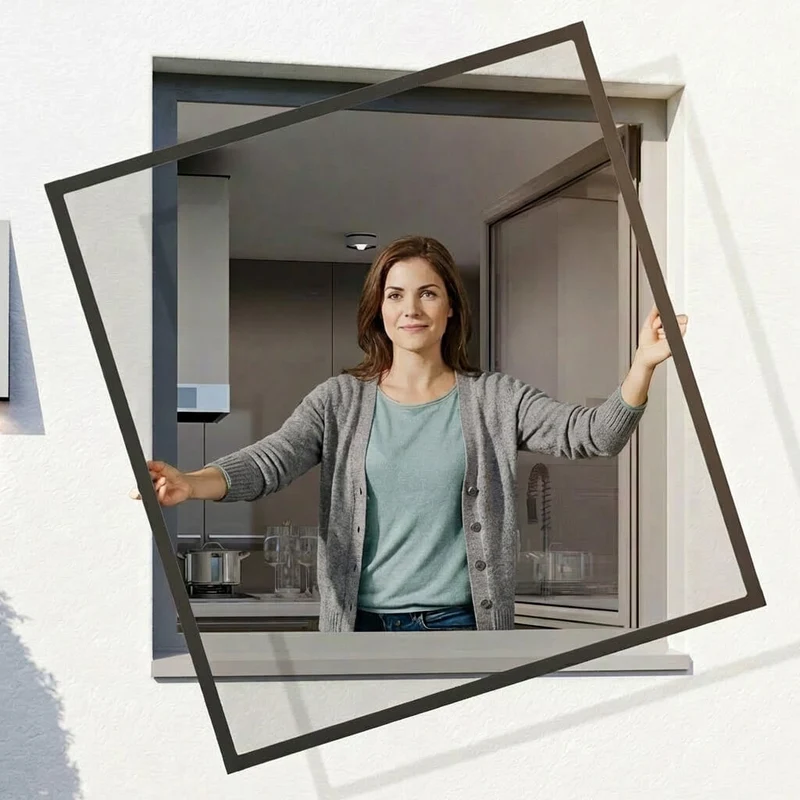 PRO Fliegengitterfenster mit Rahmen, zum Einhängen