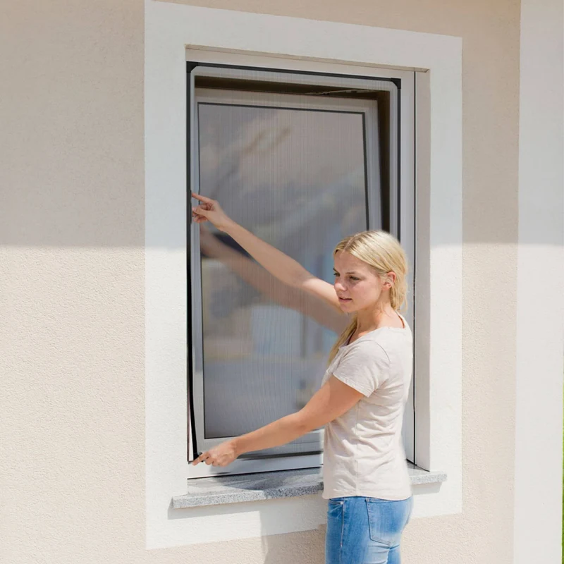 CLASSIC Fliegengitterfenster mit Rahmen, zum Kleben, magnetisch