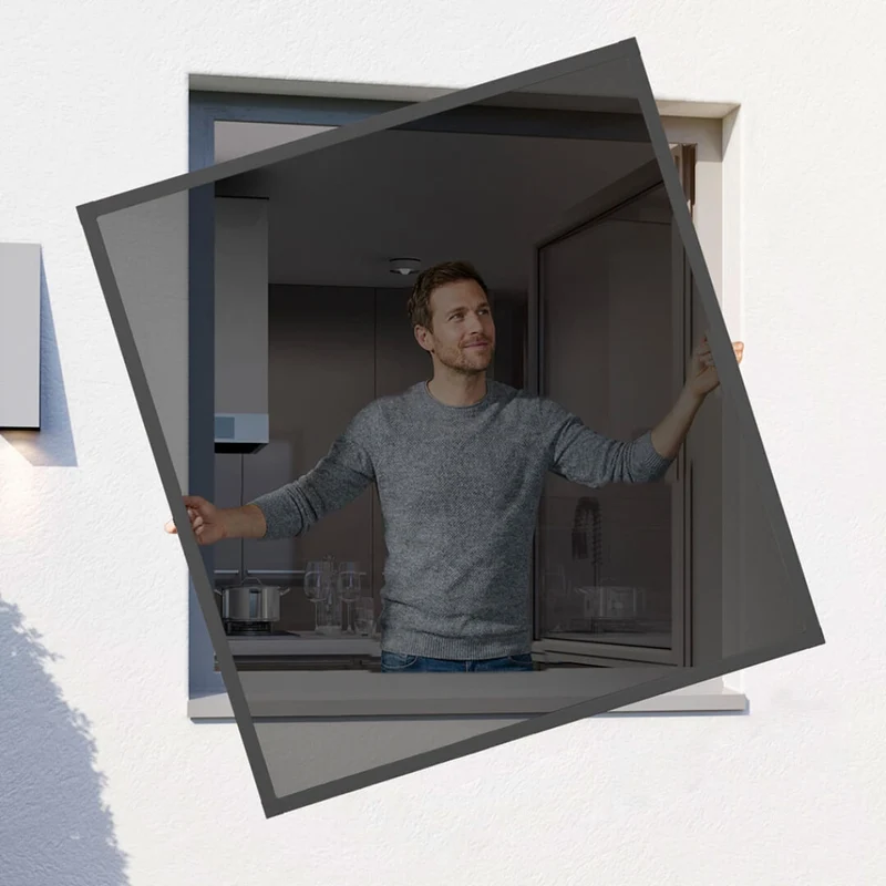 SUN Fliegengitterfenster mit Rahmen inkl. Sonnenschutz, zum Einhängen