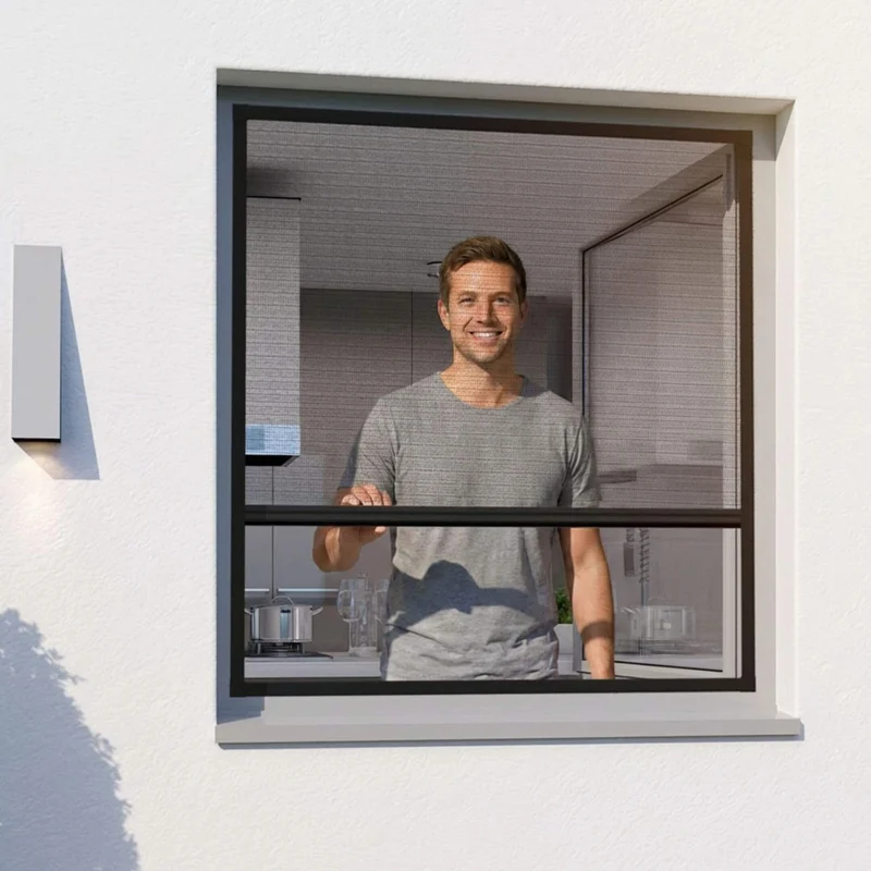 Plissee Fliegengitter Fenster mit Rahmen - zum Einhängen