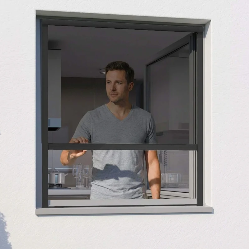SUN 2in1 Fliegengitter Rollo für Fenster inkl. Sonnenschutz, zum Einhängen