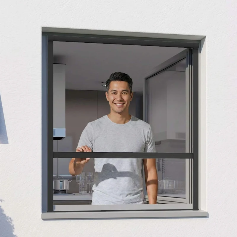 Fliegengitter Rollo für Fenster, zum Einhängen