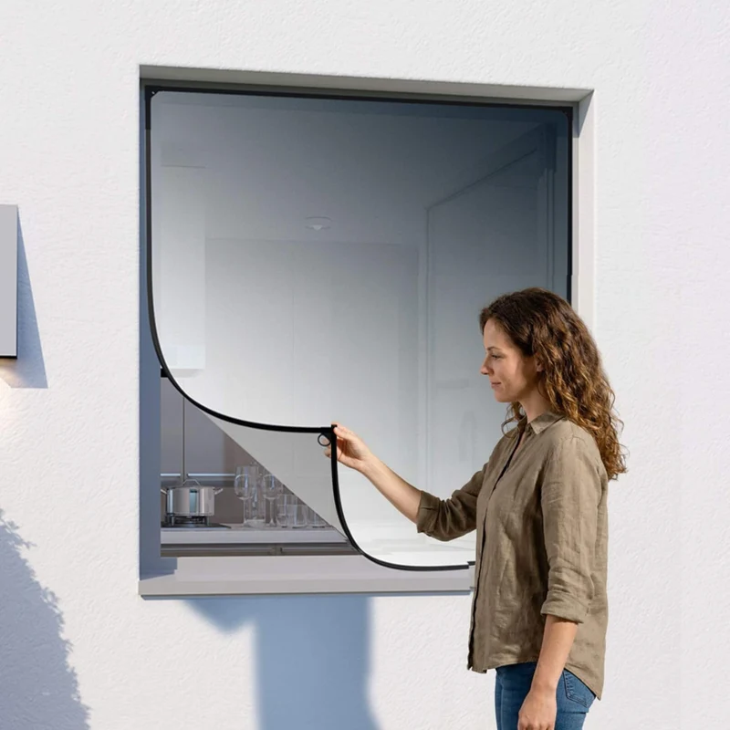 SUN Fliegengitterfenster mit Rahmen inkl. Sonnenschutz, magnetisch