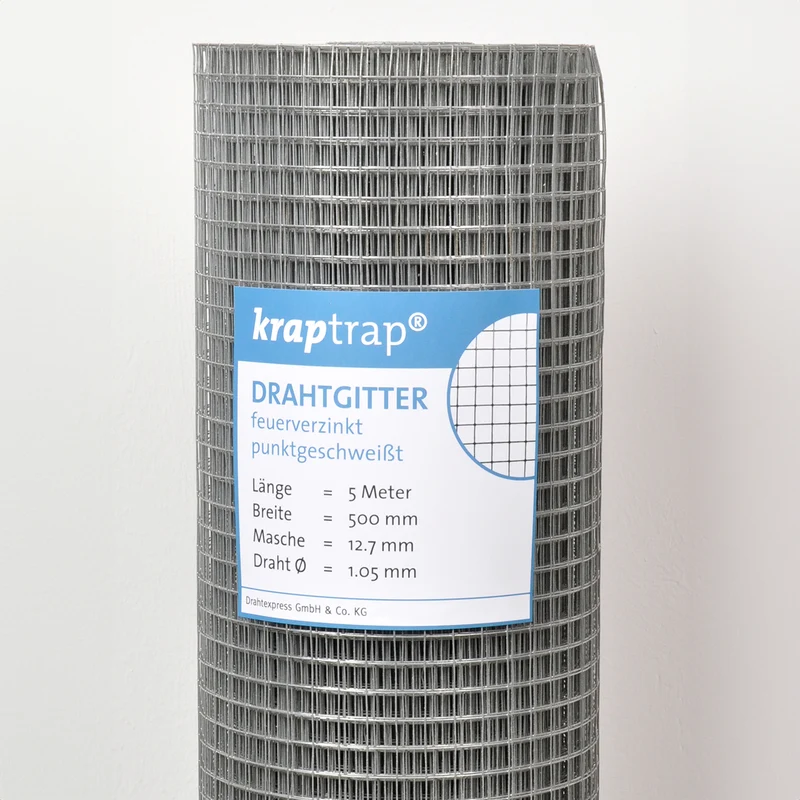 KrapTrap® feuerverzinktes Drahtgitter 12,7 x 12,7 mm mit 1,05 mm Stärke