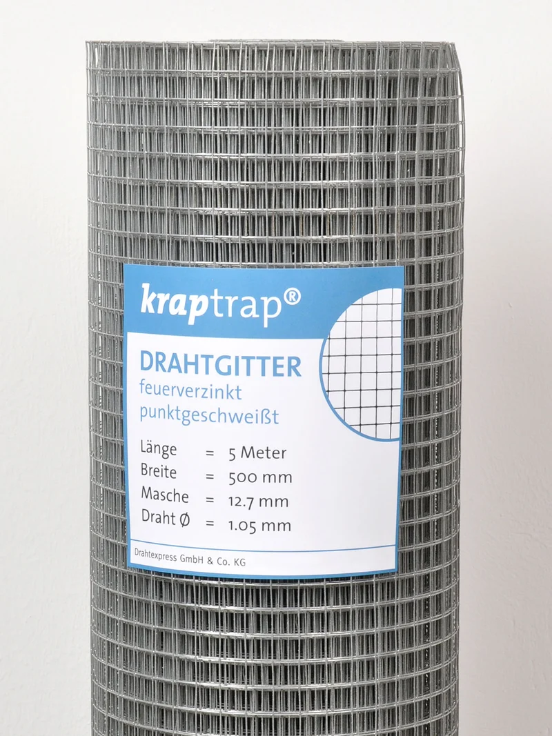 KrapTrap® feuerverzinktes Drahtgitter 12,7 x 12,7 mm mit 1,05 mm Stärke