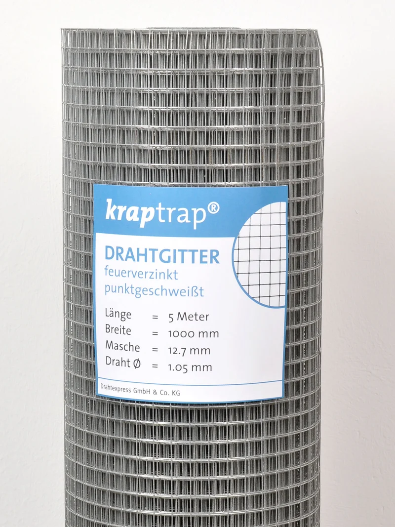 Kraptrap® feuerverzinktes Drahtgitter 12,7 x 12,7 mm mit 1,05 mm Stärke