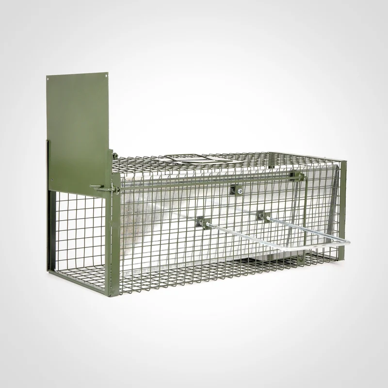 Kraptrap® Kombifalle, Katzenfalle, Impffalle ca. 77 x 28 x 28 cm mit integrieter Schiebevorrichtung