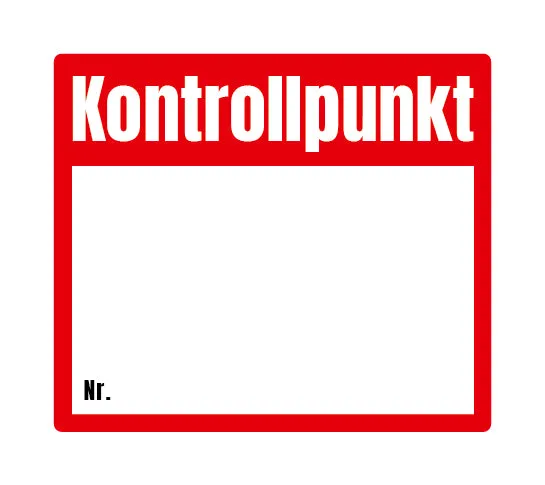Köderstation Kontrollpunkt Aufkleber