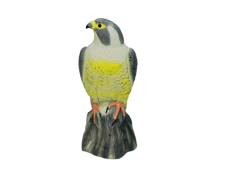 Falke Schreck Greifvogelattrappe gegen Tauben und Vögel
