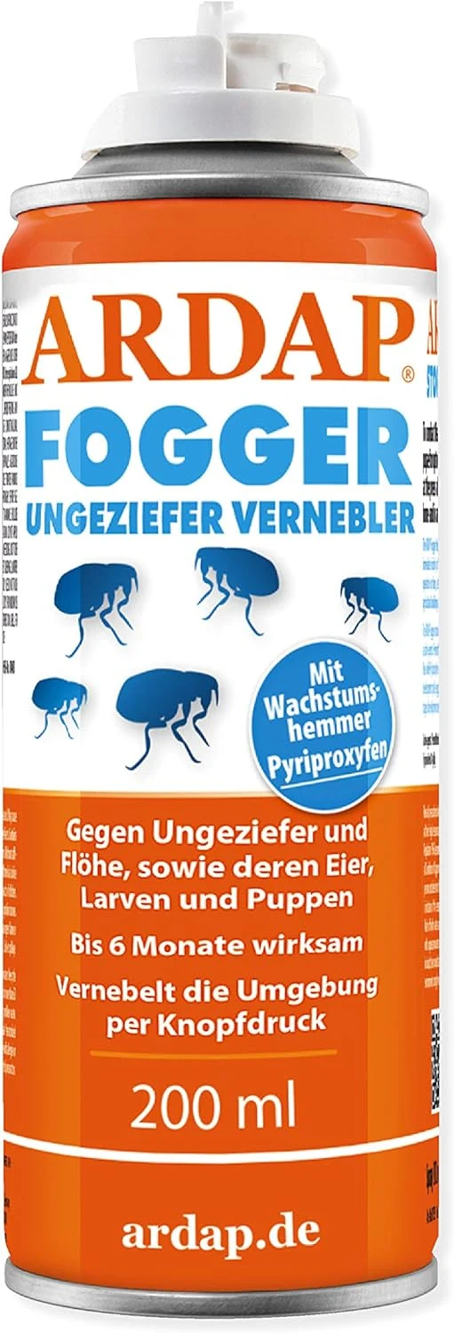 Ardap Fogger – Ungeziefer Vernebler gegen Fliegen, Flöhe, Motten und Wespen 200ml