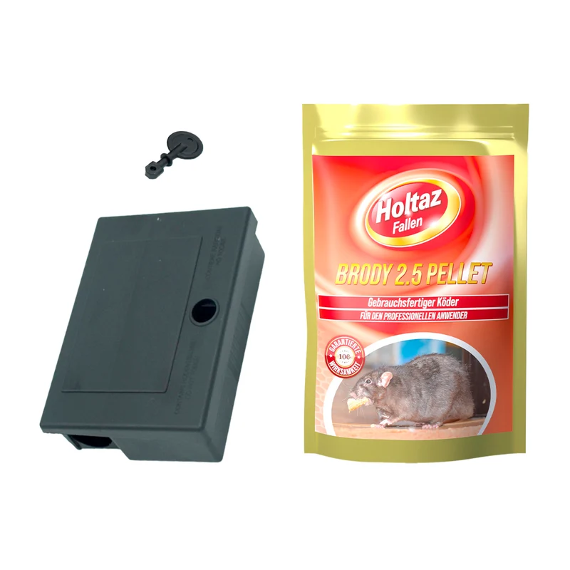Small Mouse Köderstation und Brody Pellet gegen Mäuse 150g