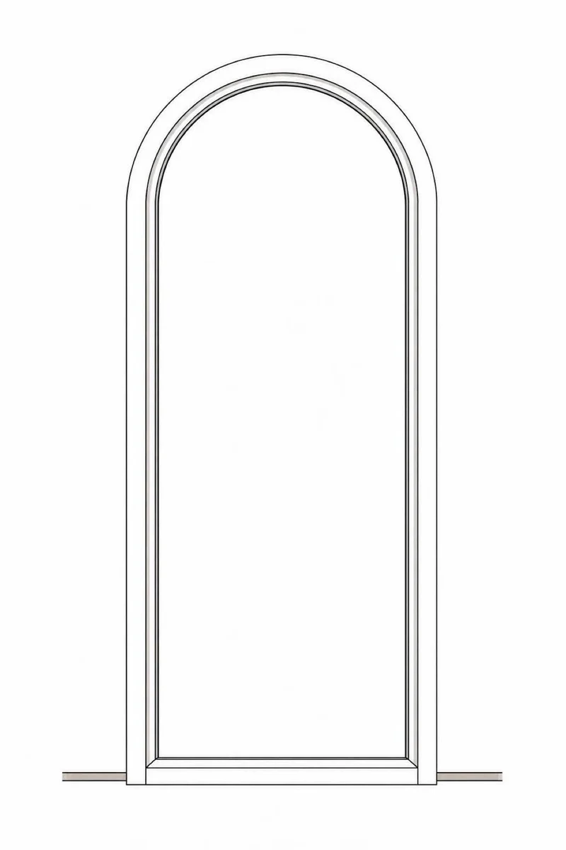Fliegengitter für Türen – Rundbogen – Drehtür ComfortLine (ohne Komfortschwelle)