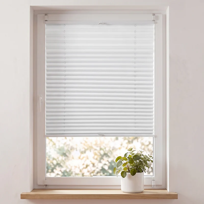 Sekey Plissee ohne Bohren Klemmfix – Lichtschutz & Sichtschutz für Fenster und Tür | Weiß