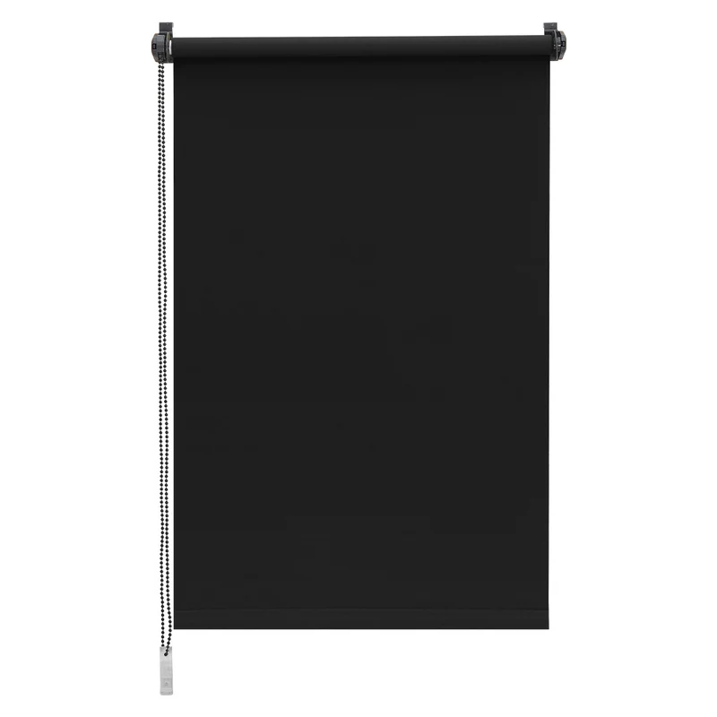 Sekey Verdunkelungsrollo ohne Bohren – Klemmfix Seitenzugrollo für Fenster, Sonnenschutz & Sichtschutz, 100 % Polyester, Schwarz