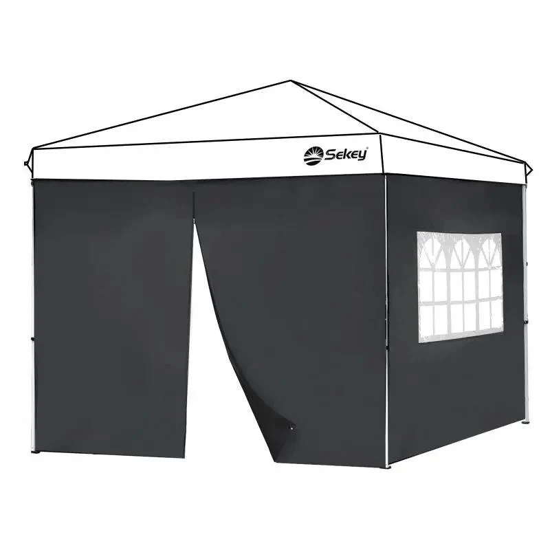 Sekey 3×3m Seitenwand für Pavillon, 2er Set, mit Reißverschlussv und Fenster