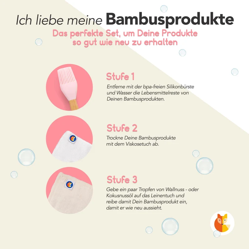 Reinigungs Set 3 tlg. – Rosa