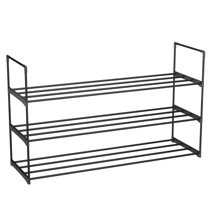 Sekey Schuhregal 3 Ebenen – Stapelbares Metall-Schuhregal, platzsparend für Flur & Kleiderschrank, für 15–18 Paar Schuhe