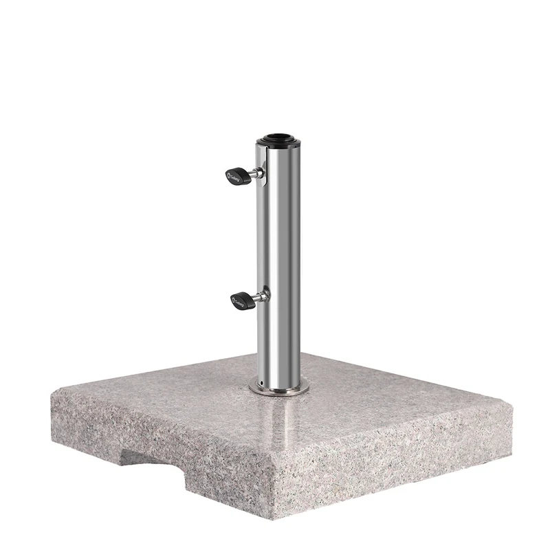 Sekey Granit Sonnenschirmständer 25 kg – Rechteckiger Betonschirmständer für Balkon & Terrasse