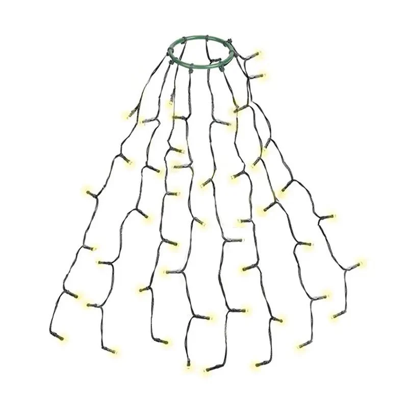 Salcar 0.6 m LED Lichterkette für Weihnachtsbaum, mit 8 Strängen, 48 LEDs