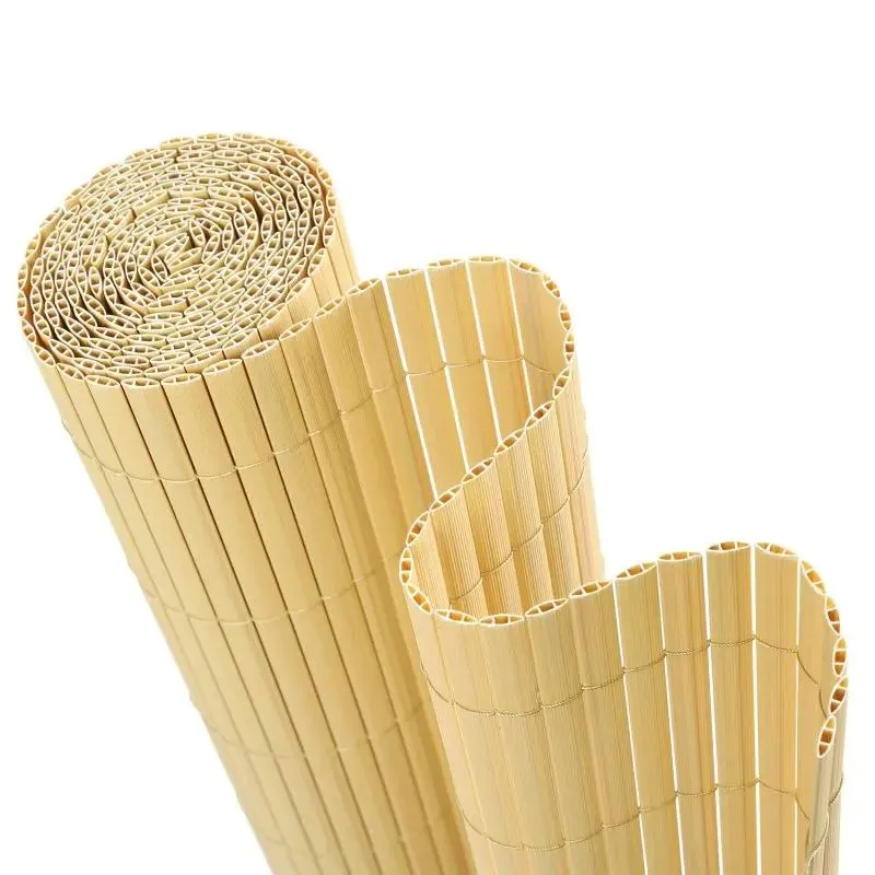 Sekey PVC Sichtschutzmatte mit doppelter Verstärkung innen, Bambus