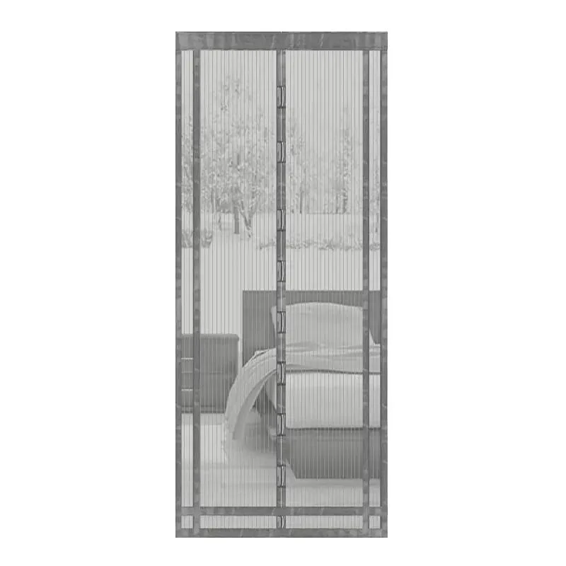 Sekey Zuschneidbar Magnet Fliegengitter Tür aus Polyester, Grau
