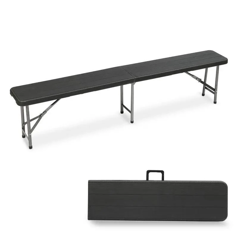 Sekey 180 cm Klappbar Gartenbank mit Tragegriff, bis 200kg Belastbar