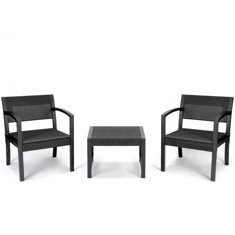 Sekey 3-teilig Gartenmöbel Set, 2 Gartenstühle und Gartentisch