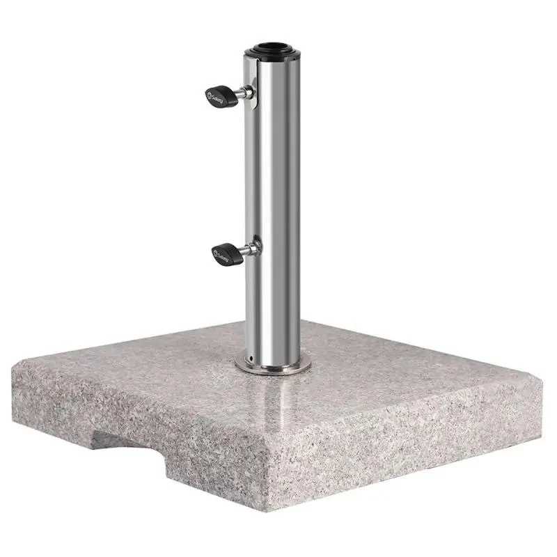 Sekey 25 kg Granit Sonnenschirmständer Eckig, für Schirmstock Ø 22 - 38 mm