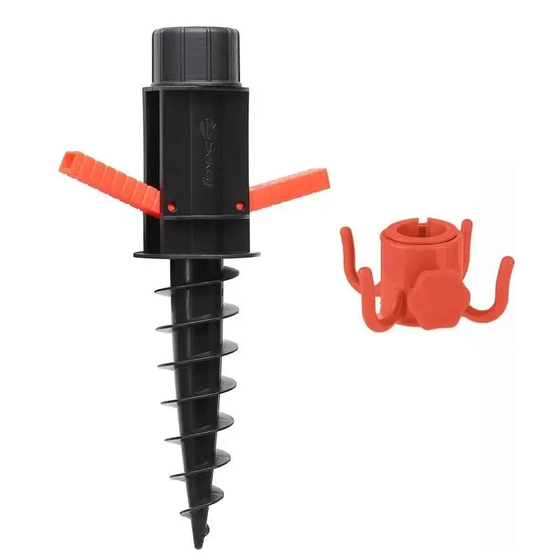 Sekey 22 mm - 32 mm Bodenhülse für Sonnenschirm, mit klappbaren Griffen und Aufhängehaken