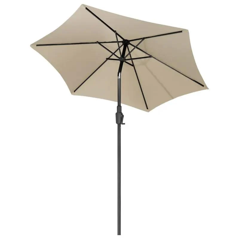Sekey 220 cm Sonnenschirm mit Kurbel und Auto Kippen, Sonnenschutz UV50+