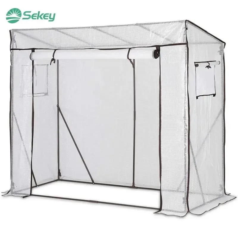 Sekey Foliengewächshaus mit Schrägdach, 200 cm x 77 cm x 146/169 cm