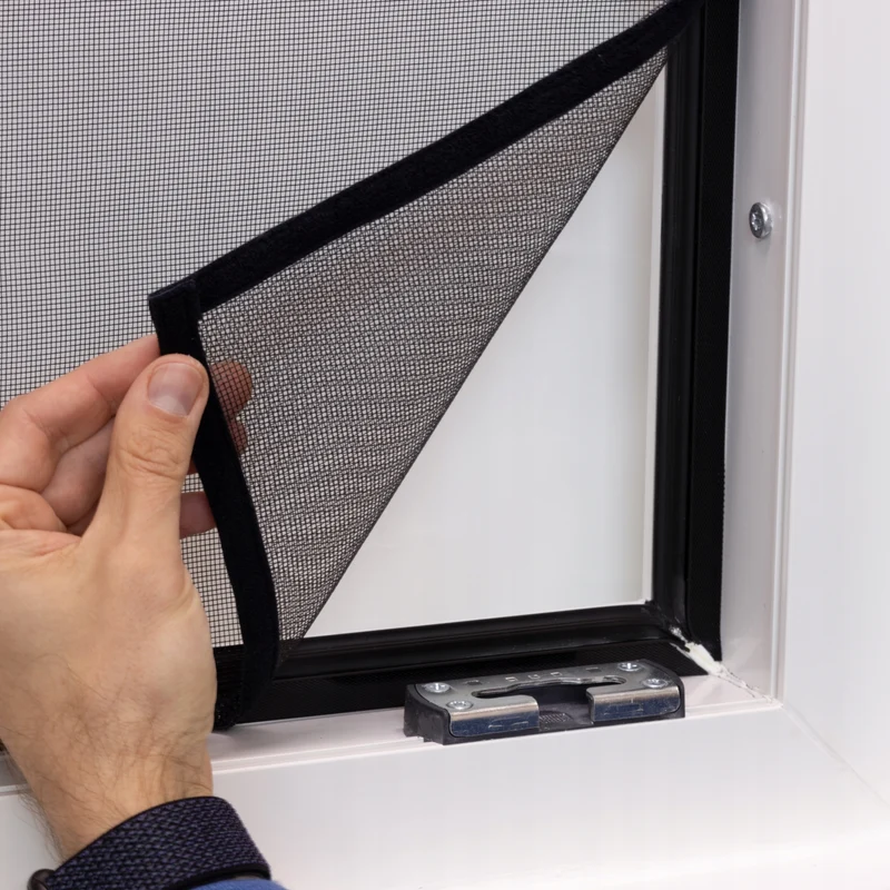 NextHook Maßgeschneiderte Fliegengitter aus Fiberglas mit Klettband