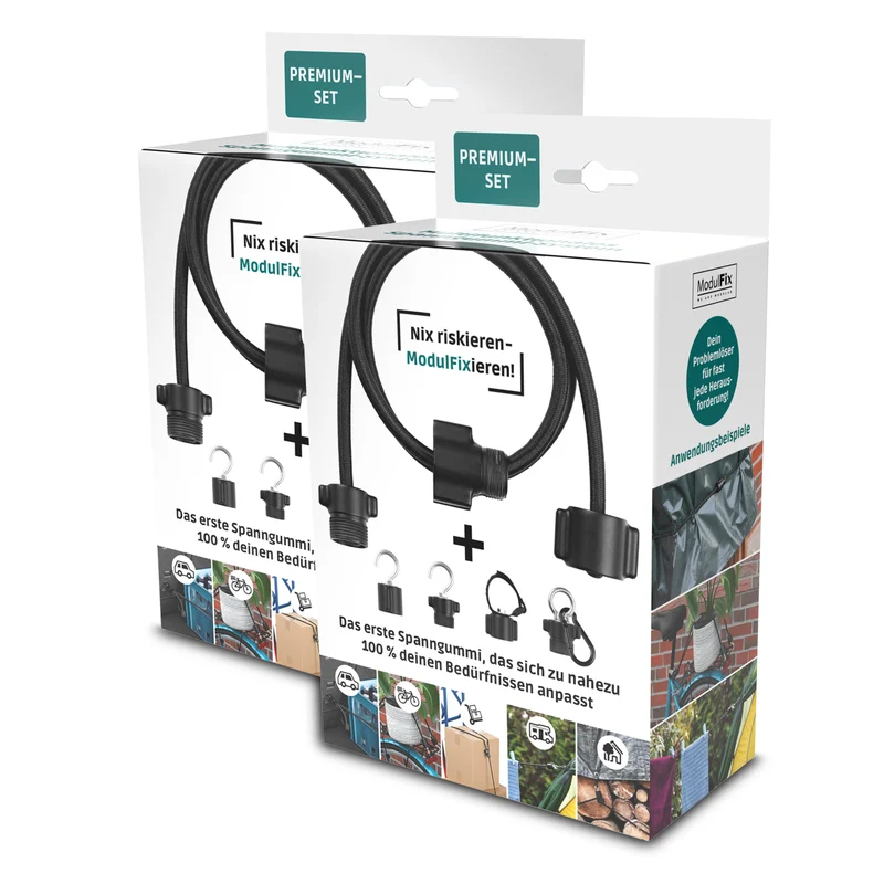 Multifunktionales Spanngummi-System - Premium-Set - 2er-Set