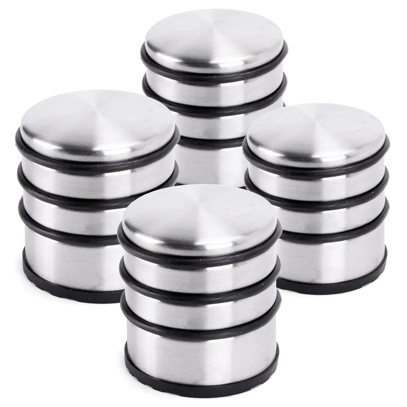 Edelstahl Türstopper Chrom-Design hoch 4 Stück