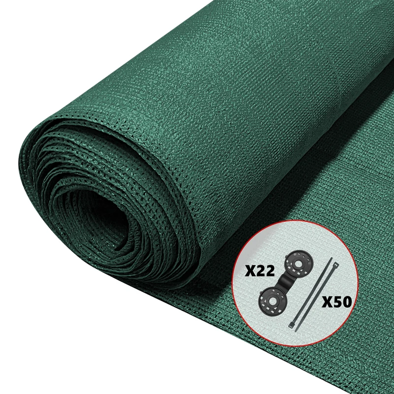 Zaunblende 1.8×10m, Sichtschutz Zaun 150 g/m² HDPE Schattiernetz, Grün