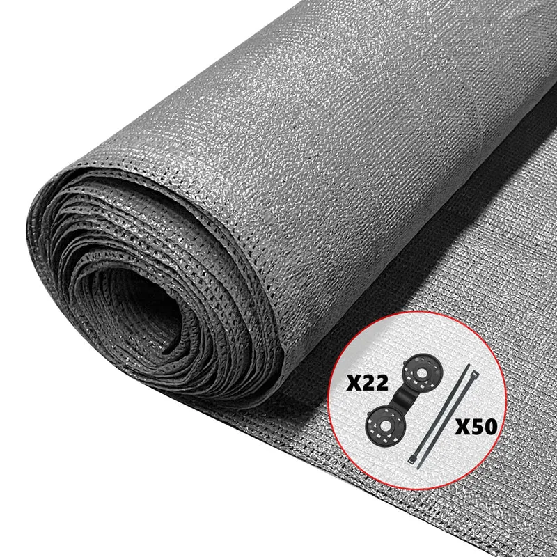 Zaunblende 1×10m, Sichtschutz Zaun 150 g/m² HDPE Schattiernetz, Grau