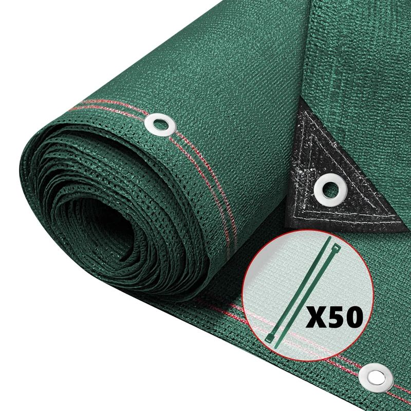 Zaunblende 1×10m, Sichtschutz Zaun 230 g/m² HDPE Schattiernetz, Grün