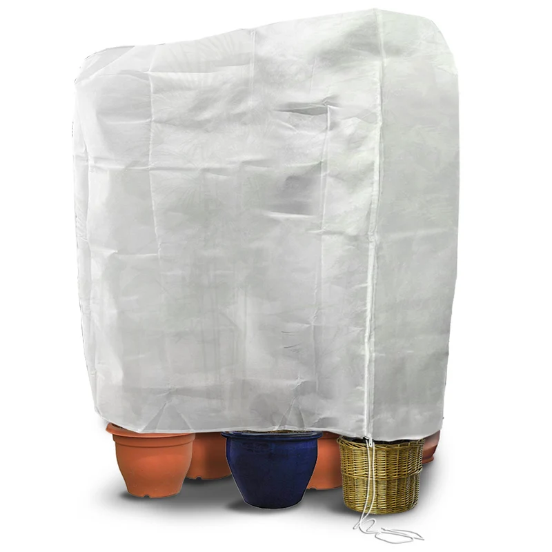 Winterschutz für Pflanzen Kübelpflanzen, Frostschutz Kübelpflanzensack mit Kordelzug,150g/m², 250 x 360 cm