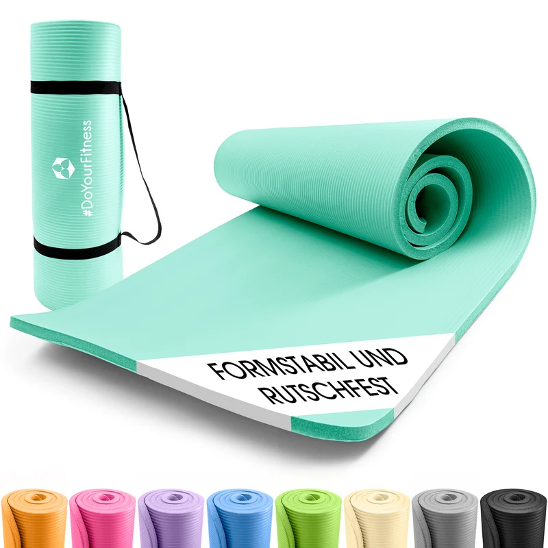 Fitness- und Gymnastikmatte - 183 x 61 x 1 cm - Türkis