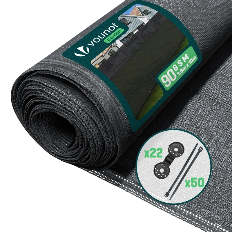 Zaunblende 1.8×10m, Sichtschutz Zaun 90 g/m² HDPE Schattiernetz, Anthrazit