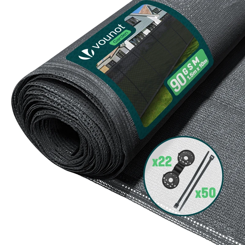 Zaunblende 1.5×10m, Sichtschutz Zaun 90 g/m² HDPE Schattiernetz, Anthrazit