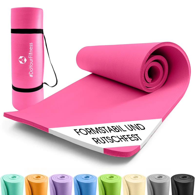 Fitness- und Gymnastikmatte - 183 x 61 x 2 cm - Pink