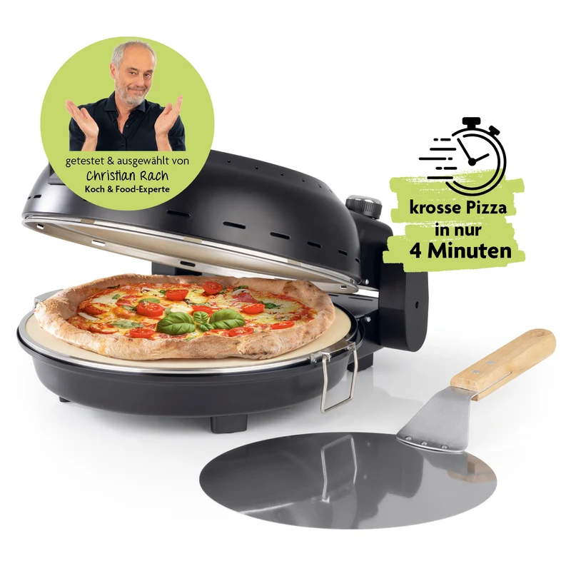 Pizza Maker inkl. herausnehmbarem Pizzastein & Pizza-Heber