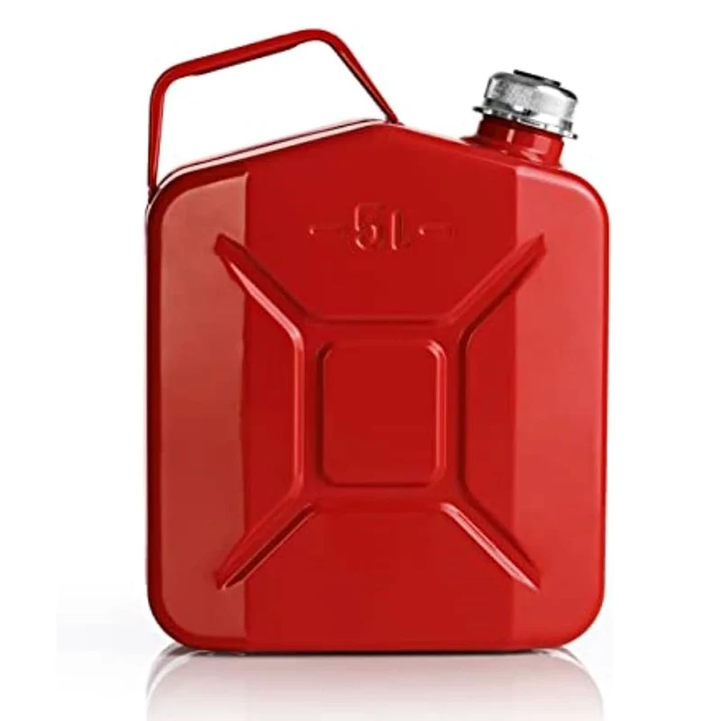 Kraftstoffkanister Metall mit Schraubverschluss - 5 Liter - Rot