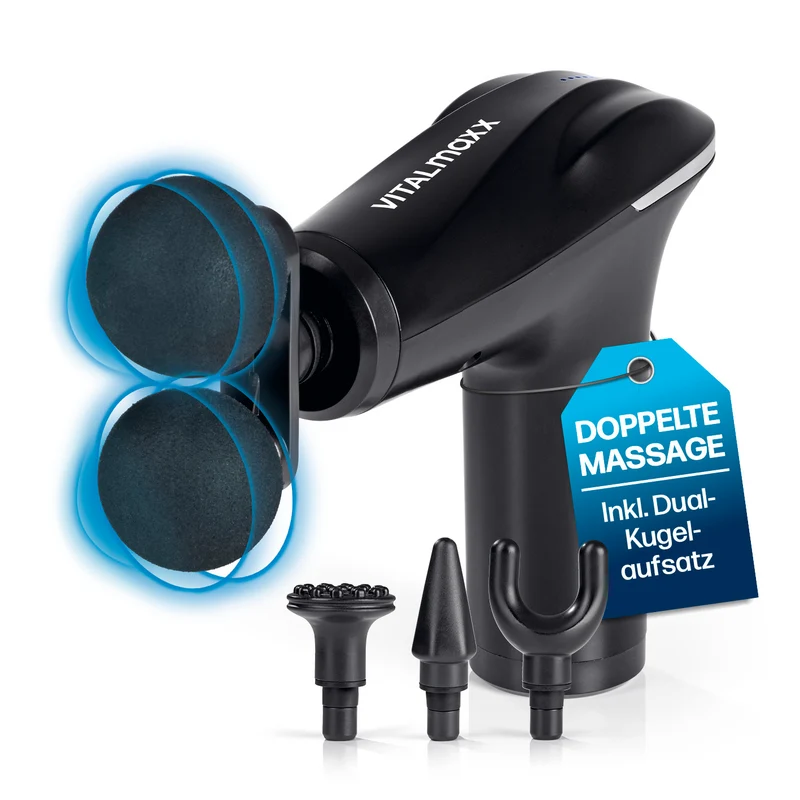 Mini Massage Gun mit 4 Aufsätzen