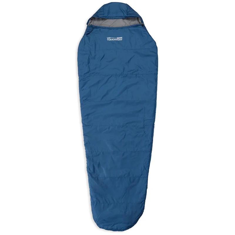 Camping Schlafsack Small & Light - Mumienschlafsack mit Tasche - 220 x 80 x 50 cm - Royalblau