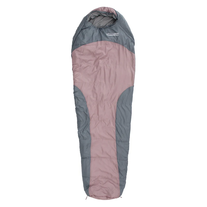 Camping Schlafsack Classic - Mumienschlafsack mit Tasche - 230 x 80 x 55 cm - Rosé