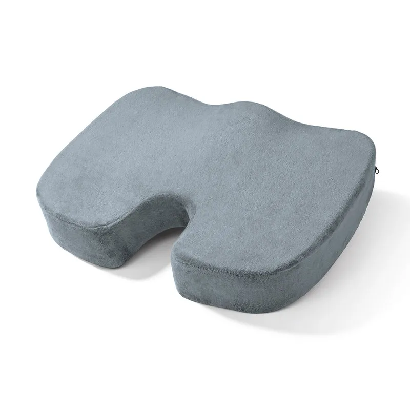 Ergonomisches Gel-Sitzkissen inkl. Fleecebezug - grau