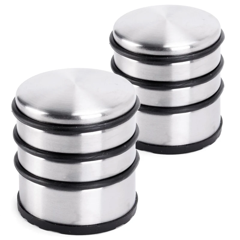 Edelstahl Türstopper Chrom-Design hoch 2 Stück